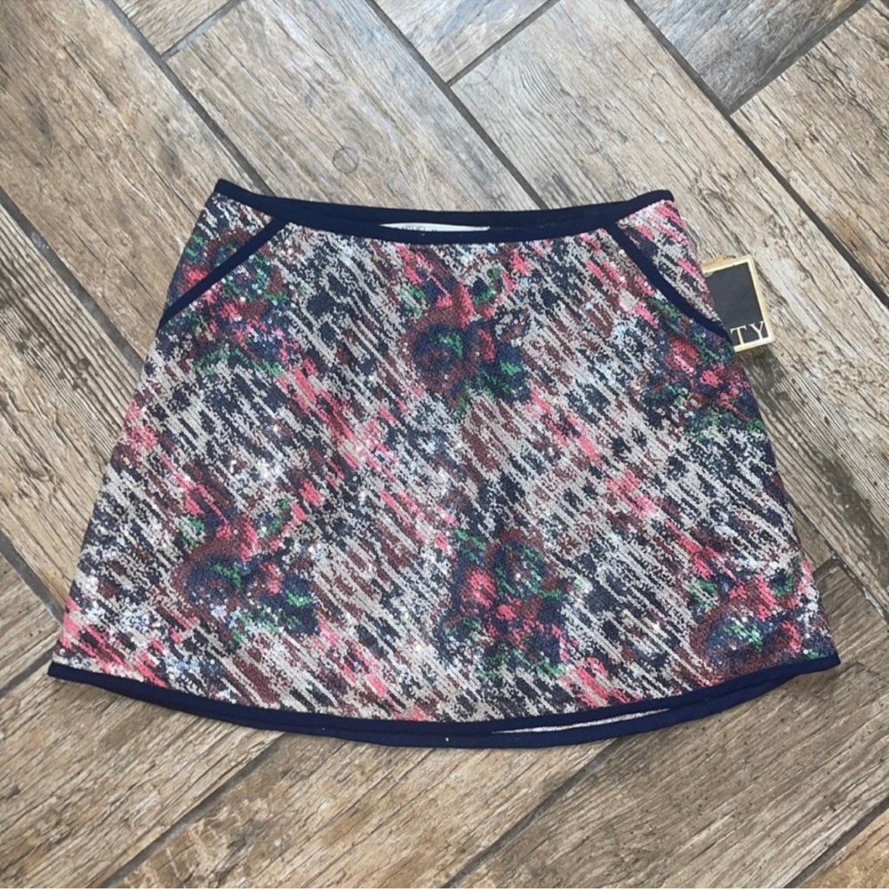 RACHEL Rachel Roy Pink Black Skater Mini Skirt